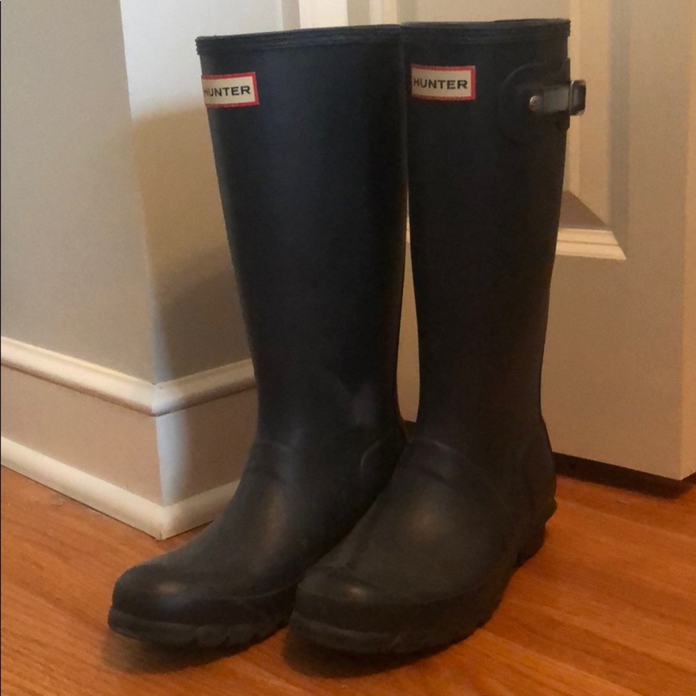 Navy Blue Hunter Boots